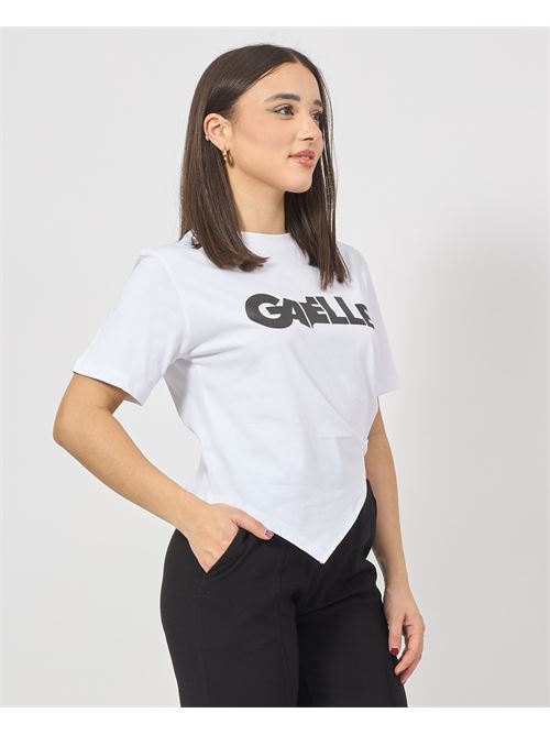 T-shirt donna Gaelle Paris asimmetrica con spacco GAELLE PARIS | GAABW04303BI01